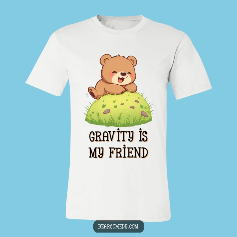 Funny Bear Cub Rolling Tee: Hilarious Unisex Shirt for Outdoor Enthusiasts