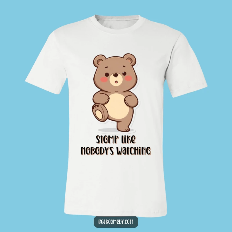 Funny Bear Stomp T-Shirt: Wear Your Playful Side with This Hilarious Tee