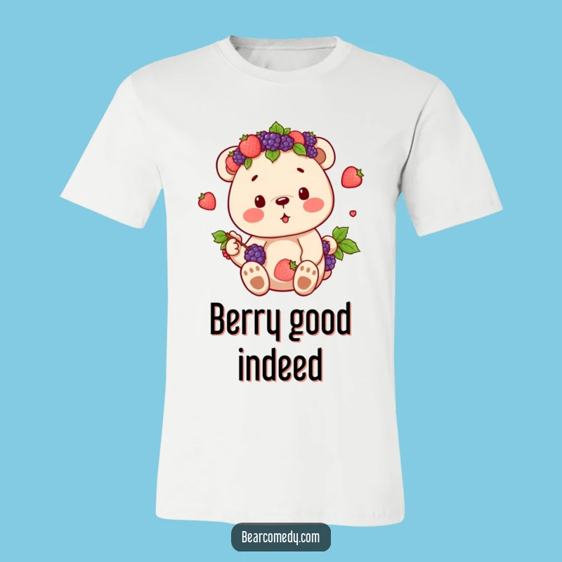 Funny Berry Crown Bear T-Shirt - Wear Your Sweetness with This Hilarious Tee!