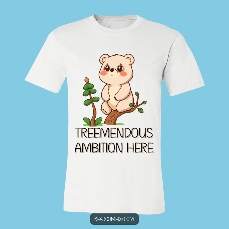 Funny Determined Bear Climbing T-Shirt: Conquer Your Day in Style