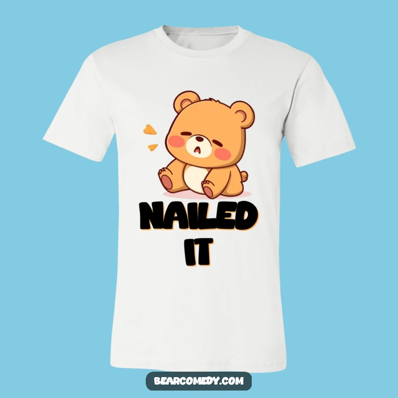 Funny Oops Bear T-Shirt - Comical Stumble Design for Joyful Wear!