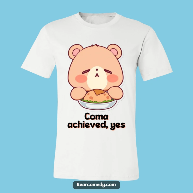 Funny Sleepy Bear Yawn T-Shirt: Show Off Your Post-Meal Glow