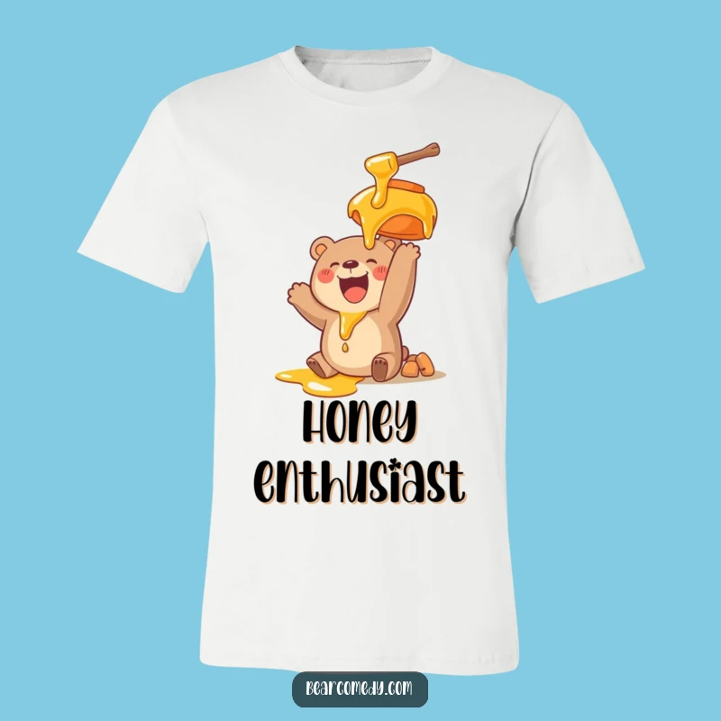 Funny Bear's Honey Craving T-Shirt: Wear Your Love for Sweetness Hilariously