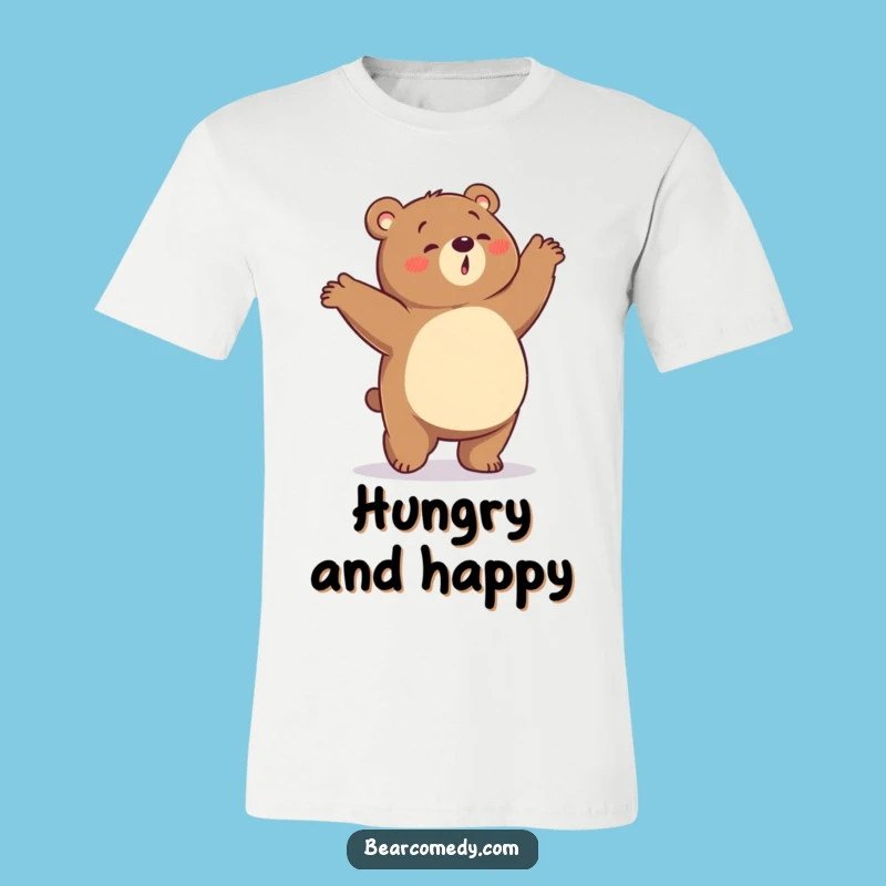 Funny Hungry Bear Dance T-Shirt: Bear Grooving With Rumbling Tummy, Great Funny Gift