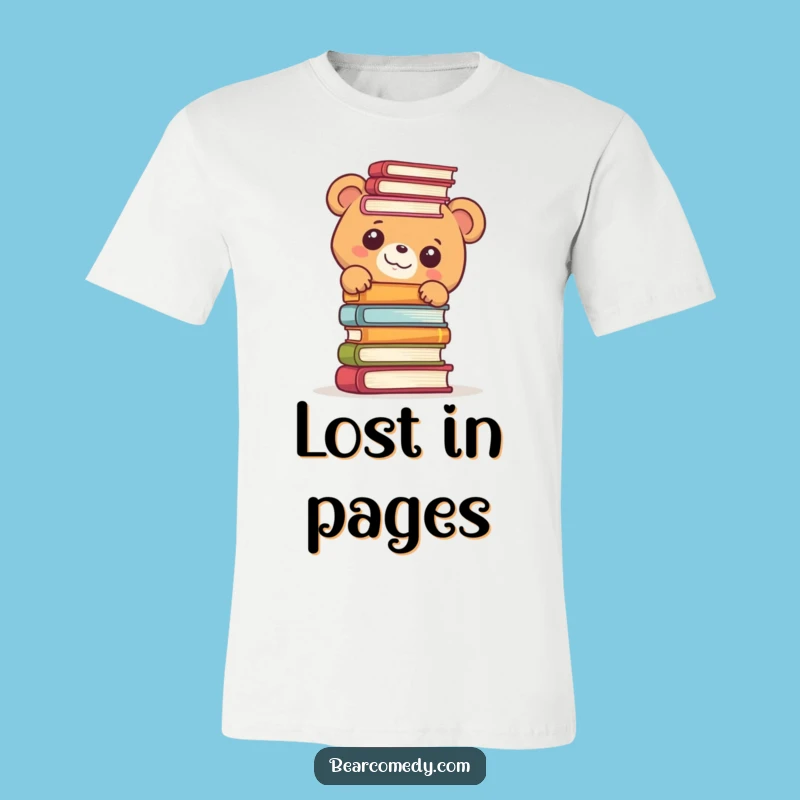 Funny Bookworm Bear T-Shirt: Show Your Love for Books with Hilarious Style