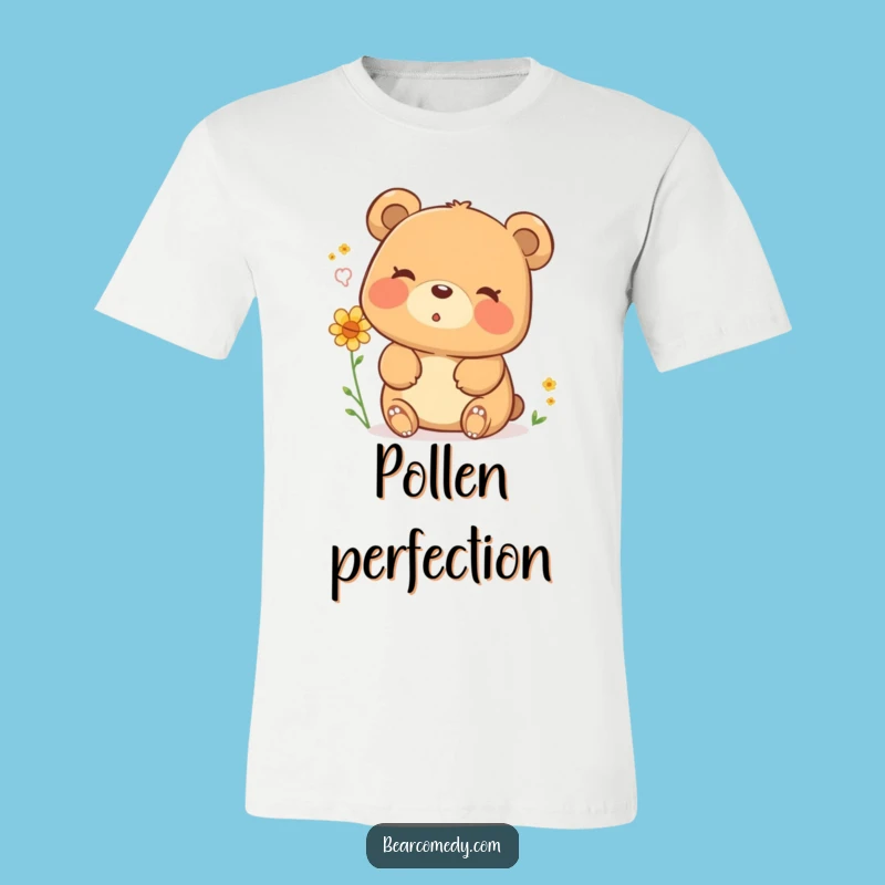 Funny Bear Pollen Sigh T-Shirt - Embrace Your Inner Chill with This Hilarious Tee!