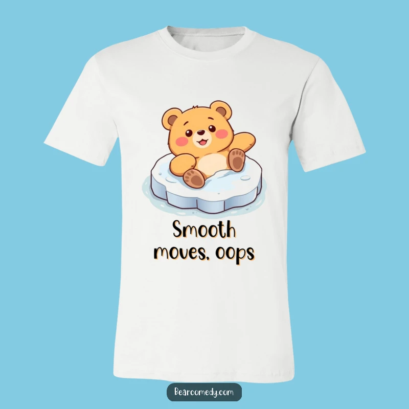 Funny Bear's Icy Tumble T-Shirt: Wear Your Slippery Adventures Hilariously