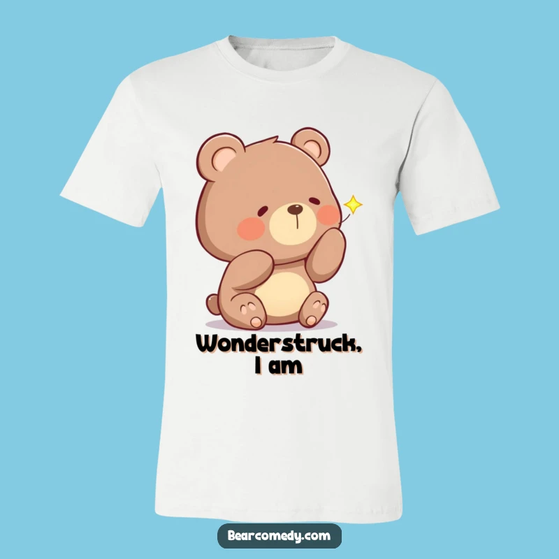 Funny Curious Bear Firefly T-Shirt: Wear Your Sense of Wonder