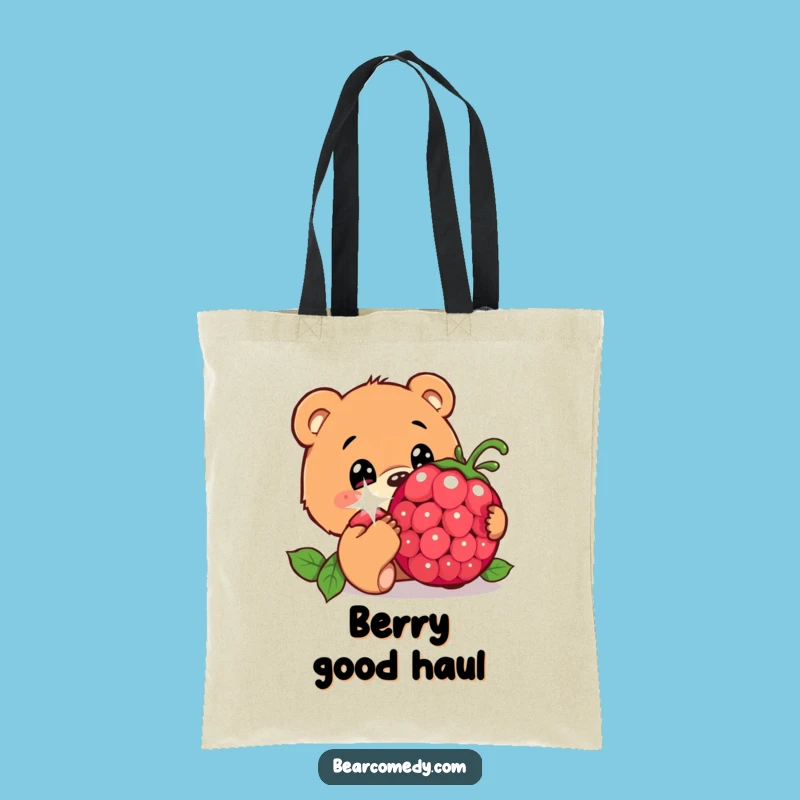 Funny Bear Berry Explorer Tote Bag: Carry Your Discoveries with Style