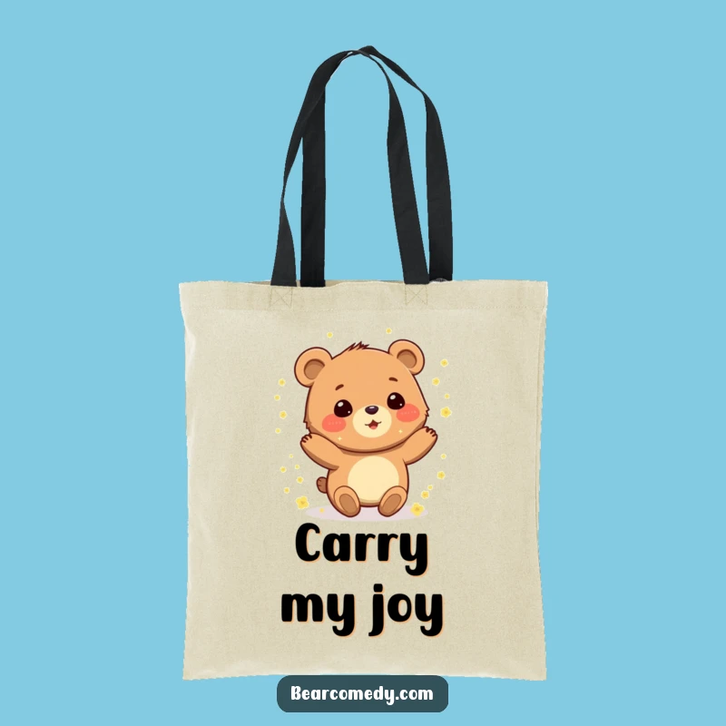 Funny Pollen Bear Tote Bag: Carry Your Joy with This Sparkly Nature Bag