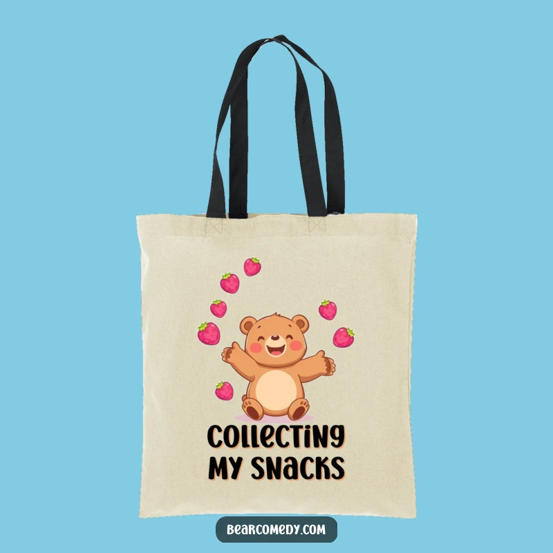 Carry Your Berries and Smiles: Funny Bear Juggling Tote