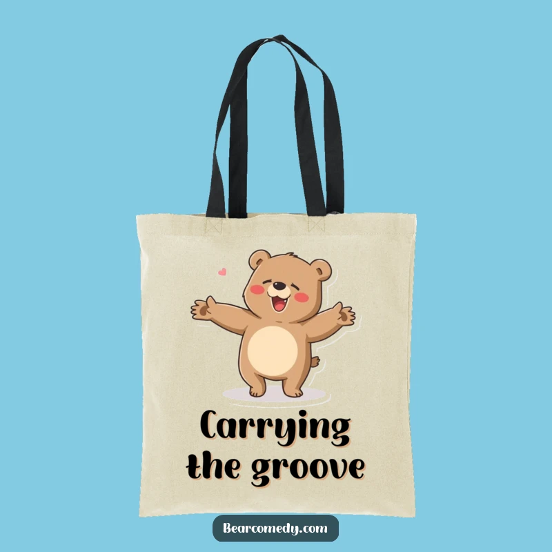Funny Bear Dance Fiesta Tote Bag: Carry Your Grooves with Style