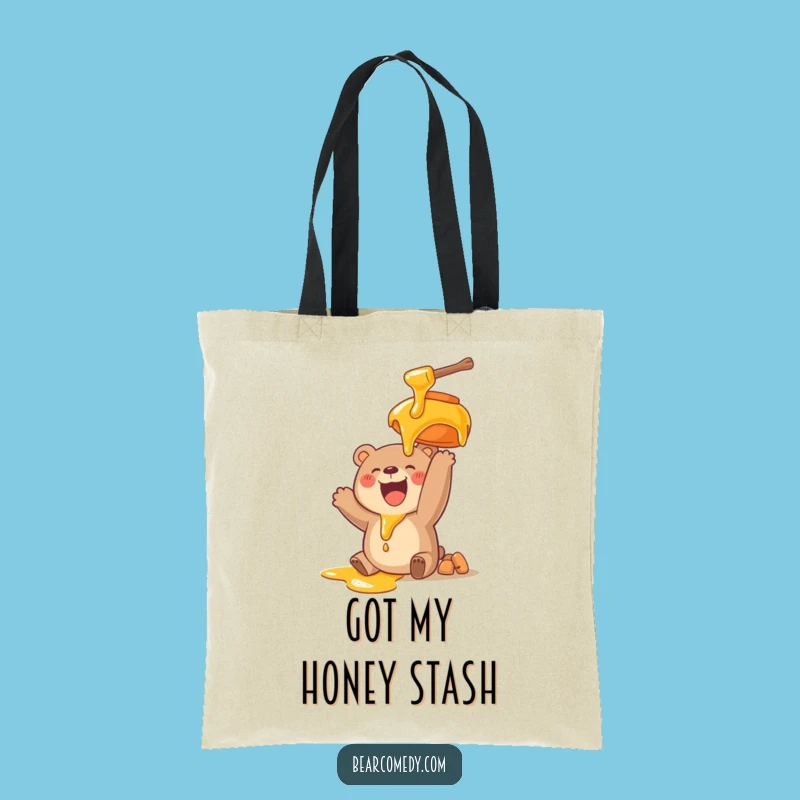 Funny Bear Honey Hunt Tote Bag: Carry Your Essentials with Gourmet Humor