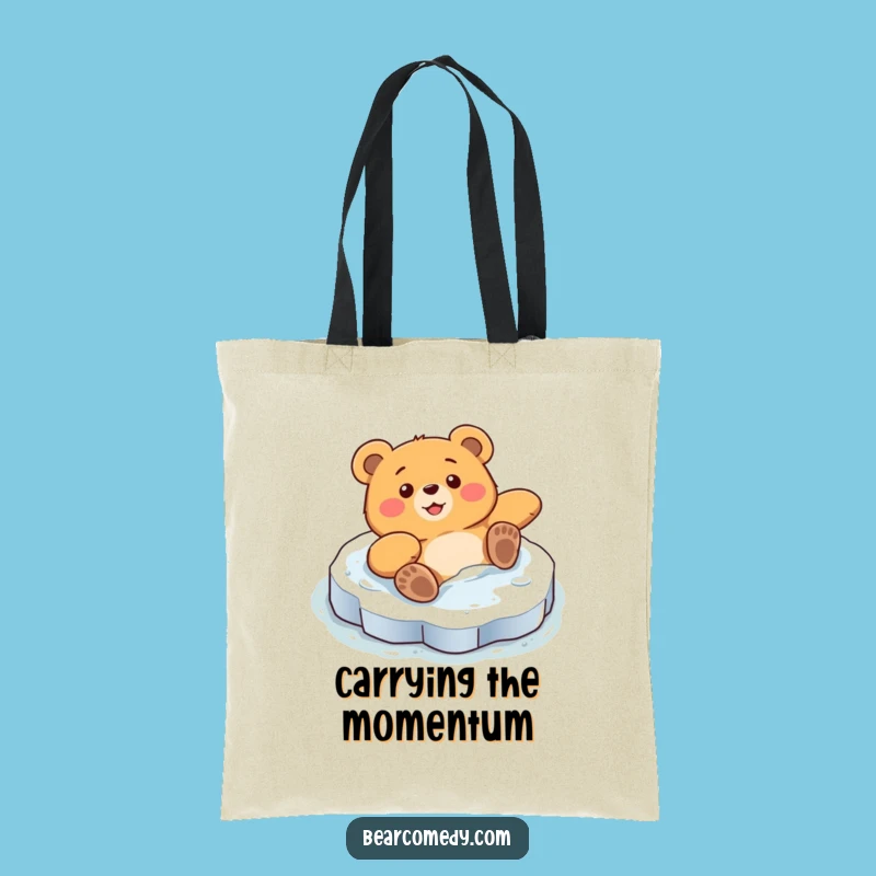 Funny Bear Ice Adventure Tote Bag: Carry Your Laughs with Style