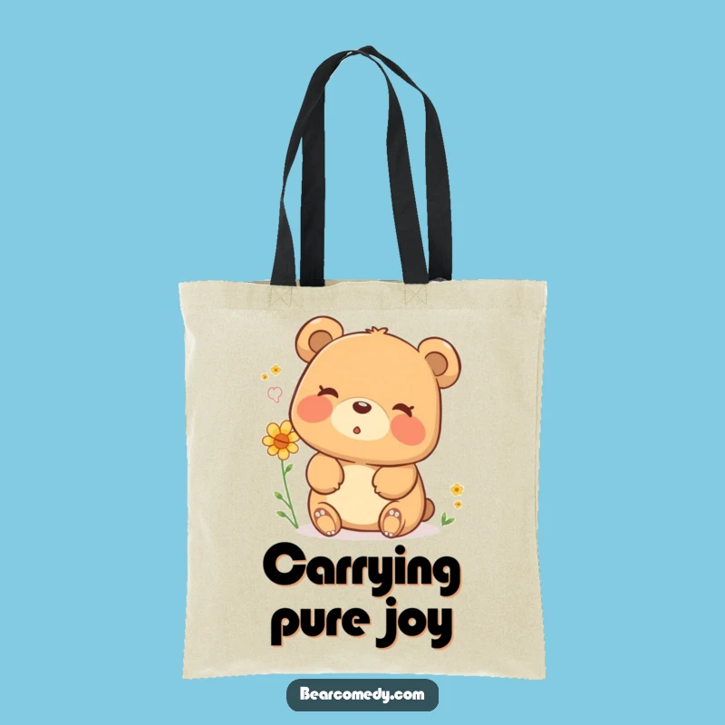 Funny Bear Pollen Sigh Tote Bag - Carry Your Essentials with Hilarious, Happy Vibes!