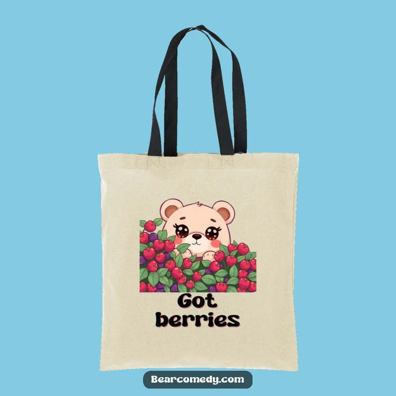 Funny Curious Bear Tote Bag: Durable Bag With Peeking Bear, Ideal Funny Gift for Shoppers