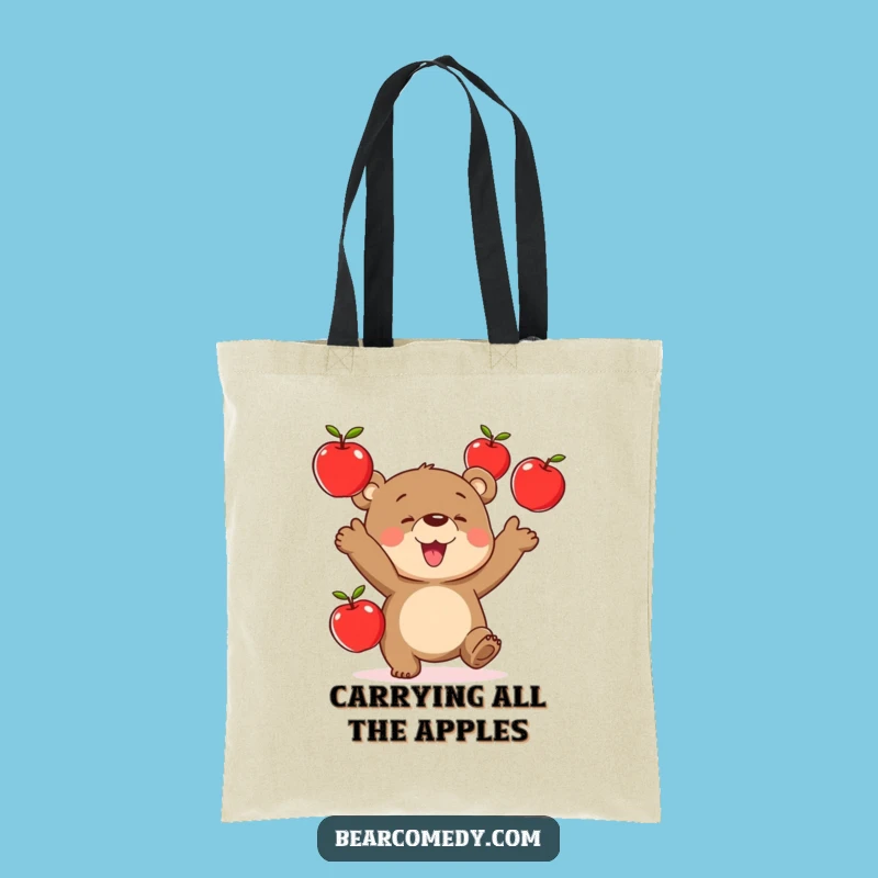 Funny Juggling Bear Tote Bag: Carry Your Fun with Playful, Stylish Ease