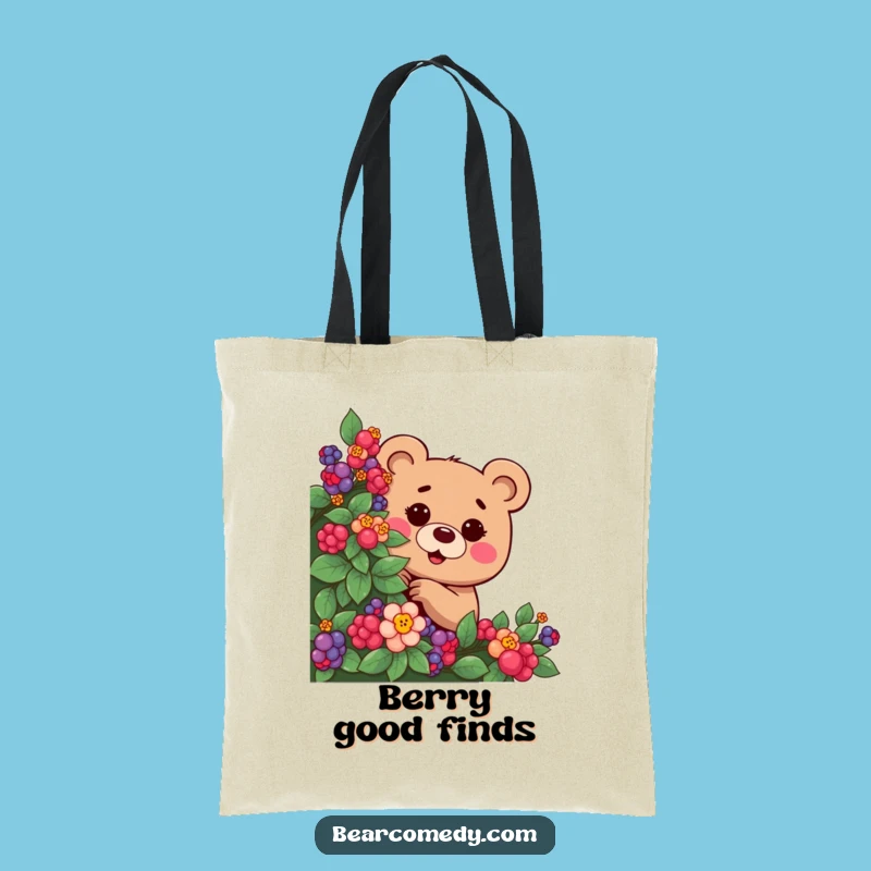 Funny Mischievous Bear Tote Bag: Carry Your Secrets with Style