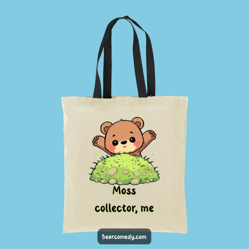 Funny Determined Bear Moss Jump Tote Bag: Carry Your Adventures Gift