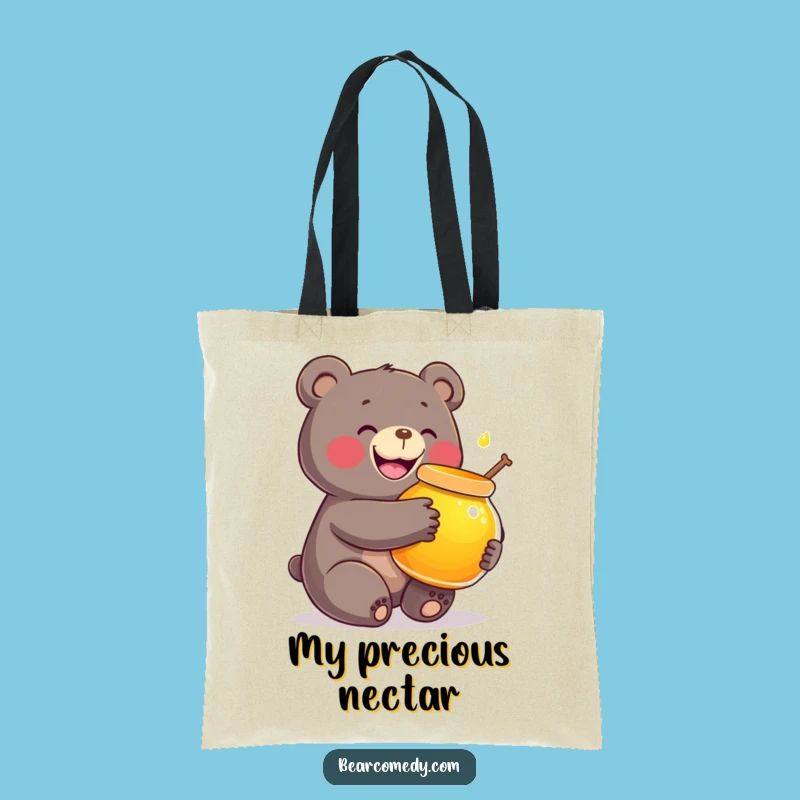 Funny Honey Bear Tote Bag: Carry Your Essentials with Sweet & Silly Style